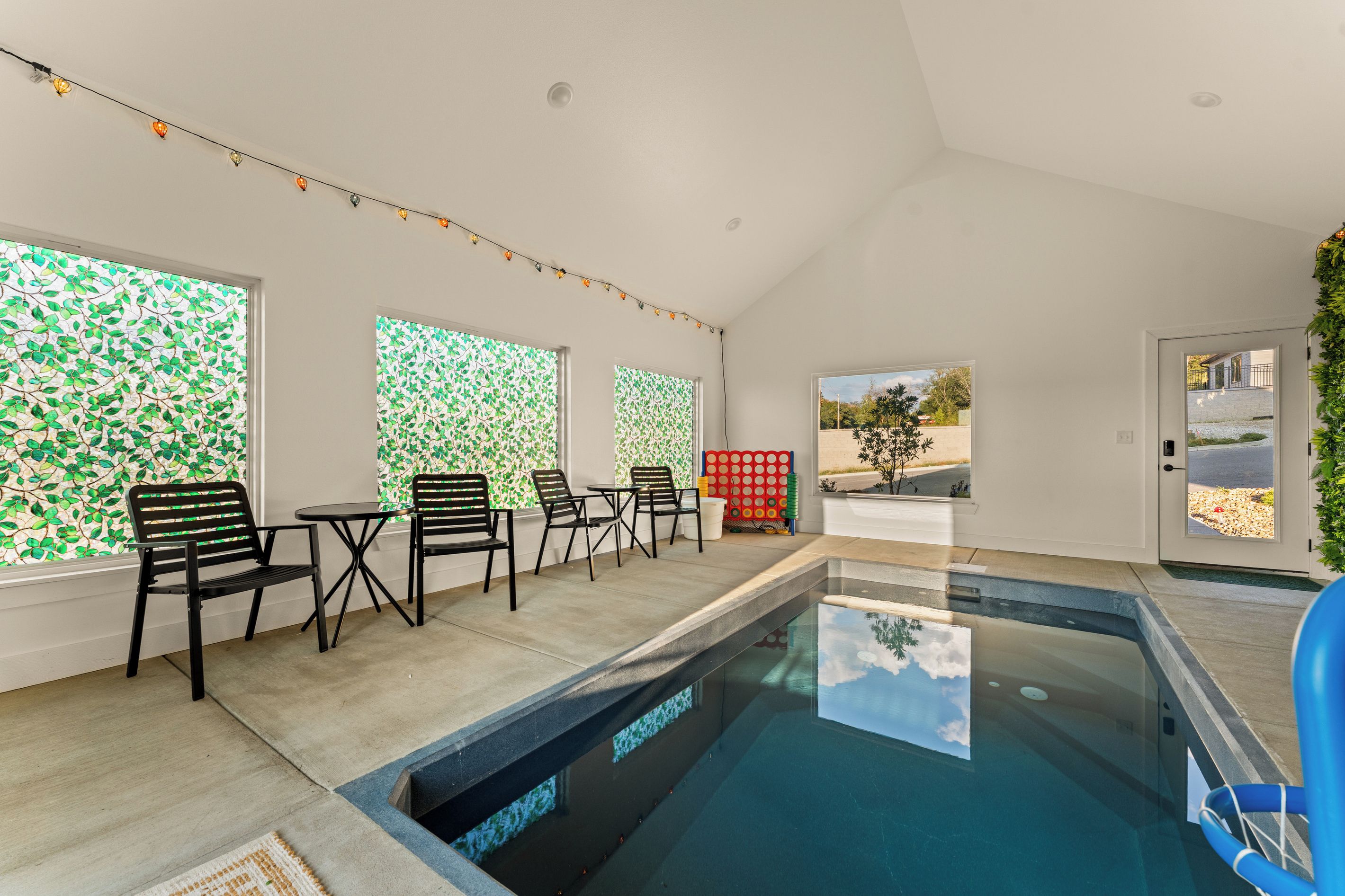 Your own private indoor pool means pool time is always on the itinerary- no matter what the weather is doing outside.