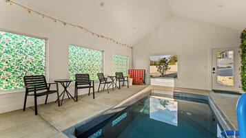 Your own private indoor pool means pool time is always on the itinerary- no matter what the weather is doing outside.