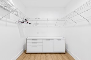Closet. - Demuth Desert Retreat | Pool & Firepit | Mini Putting Green | 3BR (Palm Springs)