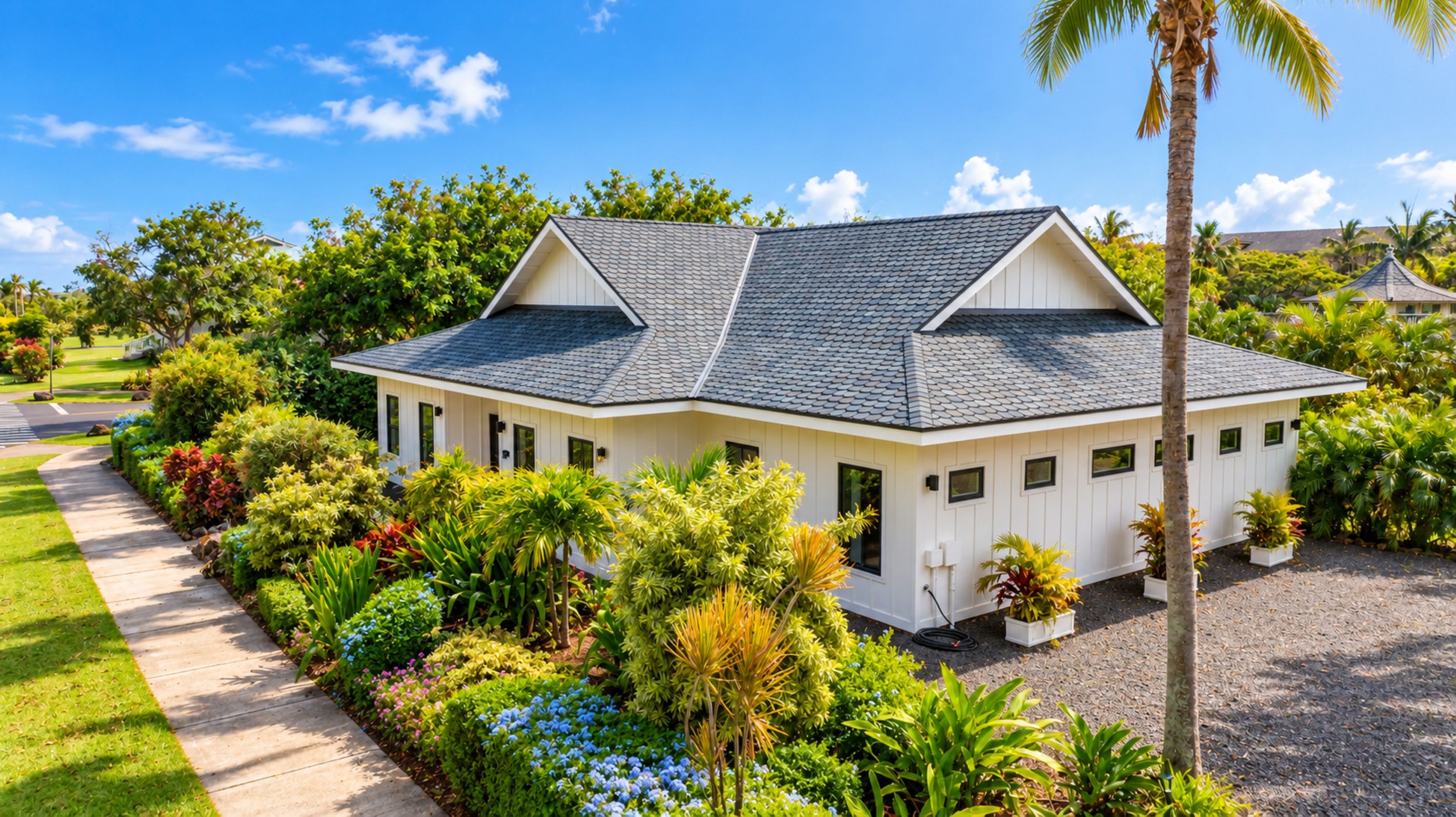 Your private tropical retreat, surrounded by lush Kauai landscaping and island greenery.