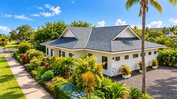 Your private tropical retreat, surrounded by lush Kauai landscaping and island greenery.