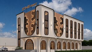 A modern building with a sign reading 'ZONE CONNECT BY THE PARK'. - Zone Connect by The Park Mathura  (MATHURA)