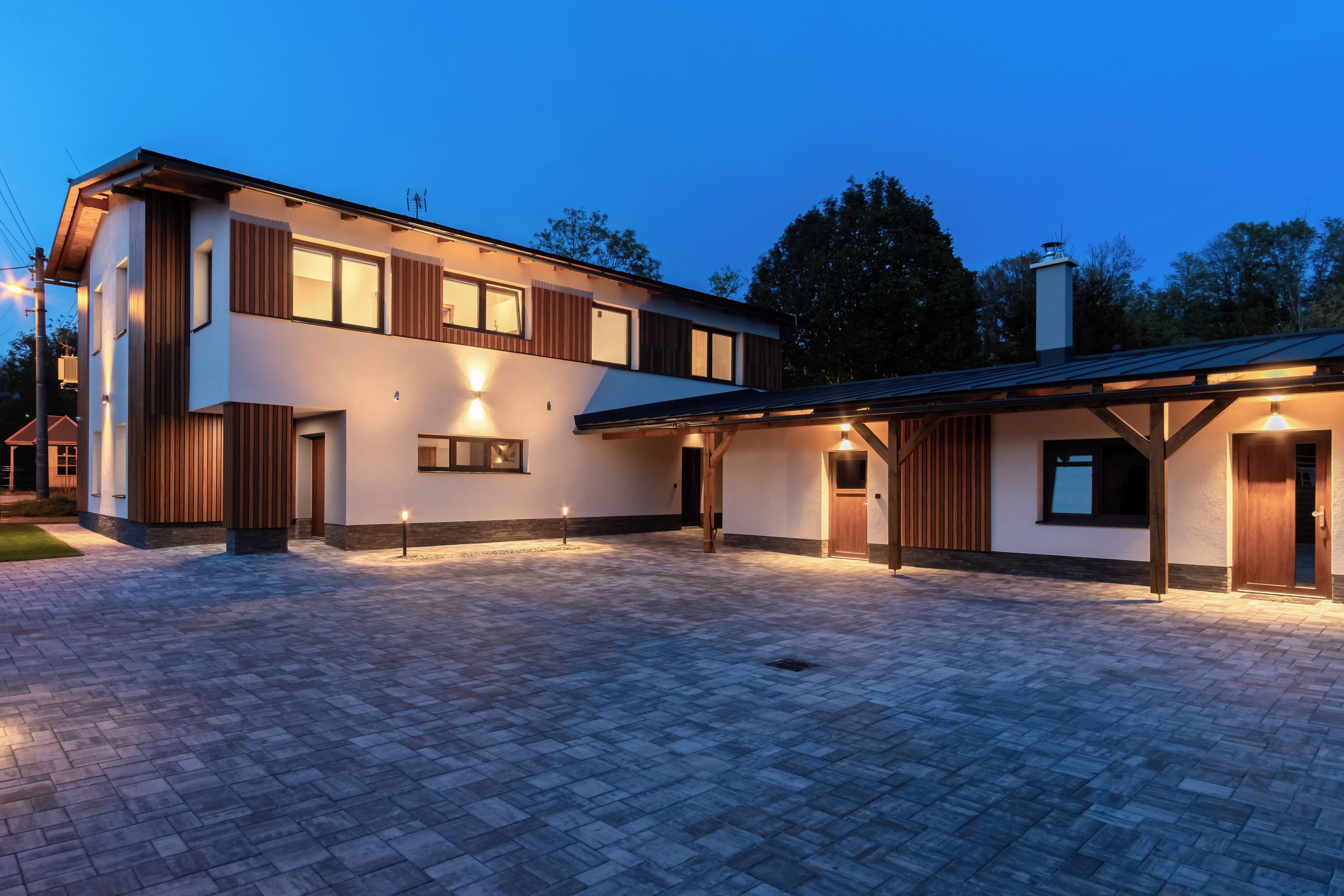 Front of property - evening/night