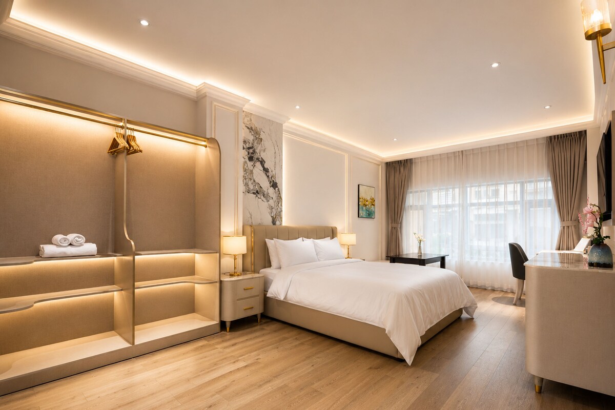 Habitación Premium doble, vistas a la ciudad | Escritorio y wifi gratis