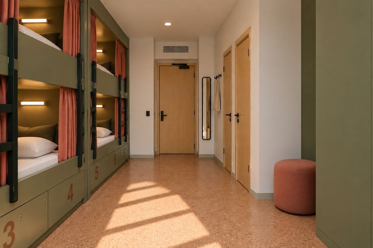 Deluxe Shared Dormitory, City View