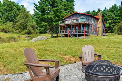 On 62-acre Farm! Waterfront Home w/ Decks & Views