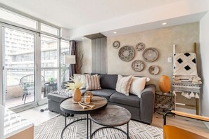 Unclassified image, 5 of 39, button - RivetStays - Parade CityPlace | 2BR 2BA Sofa Bed Suite (Toronto)