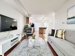 Unclassified image, 4 of 39, button - RivetStays | The Icon Premium Suite - 1 Bedroom + Den Condo (Toronto)