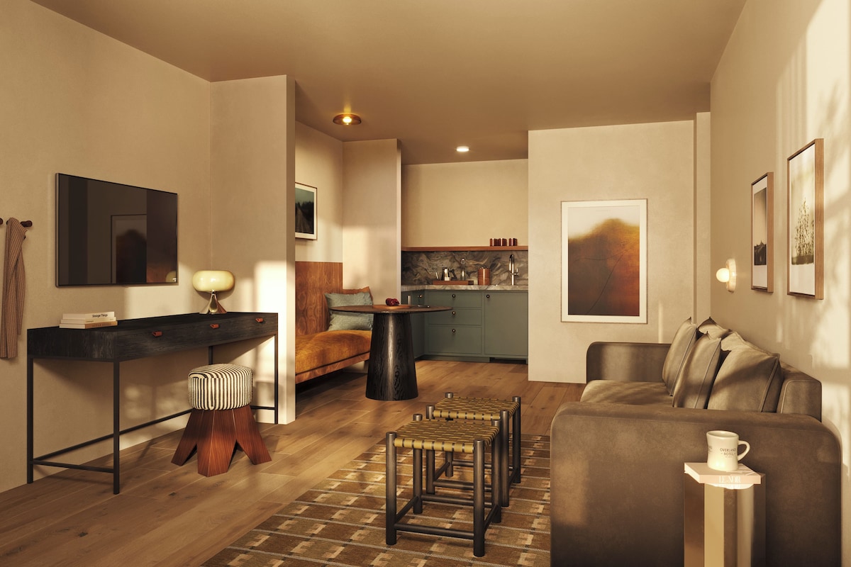 Suite estudio Deluxe, 1 cama King size | Área de sala de estar