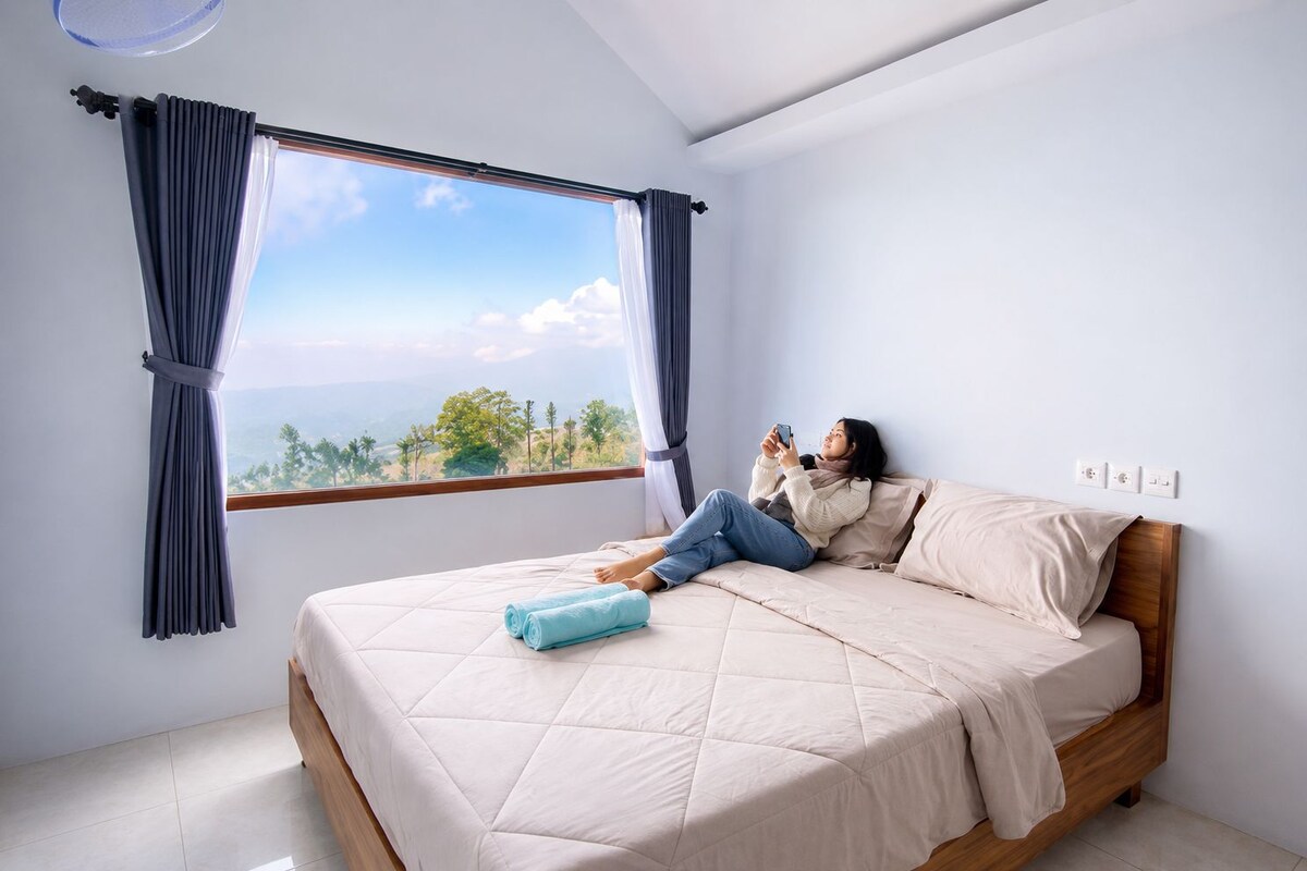 Cabana standard, sacada, vista para a montanha