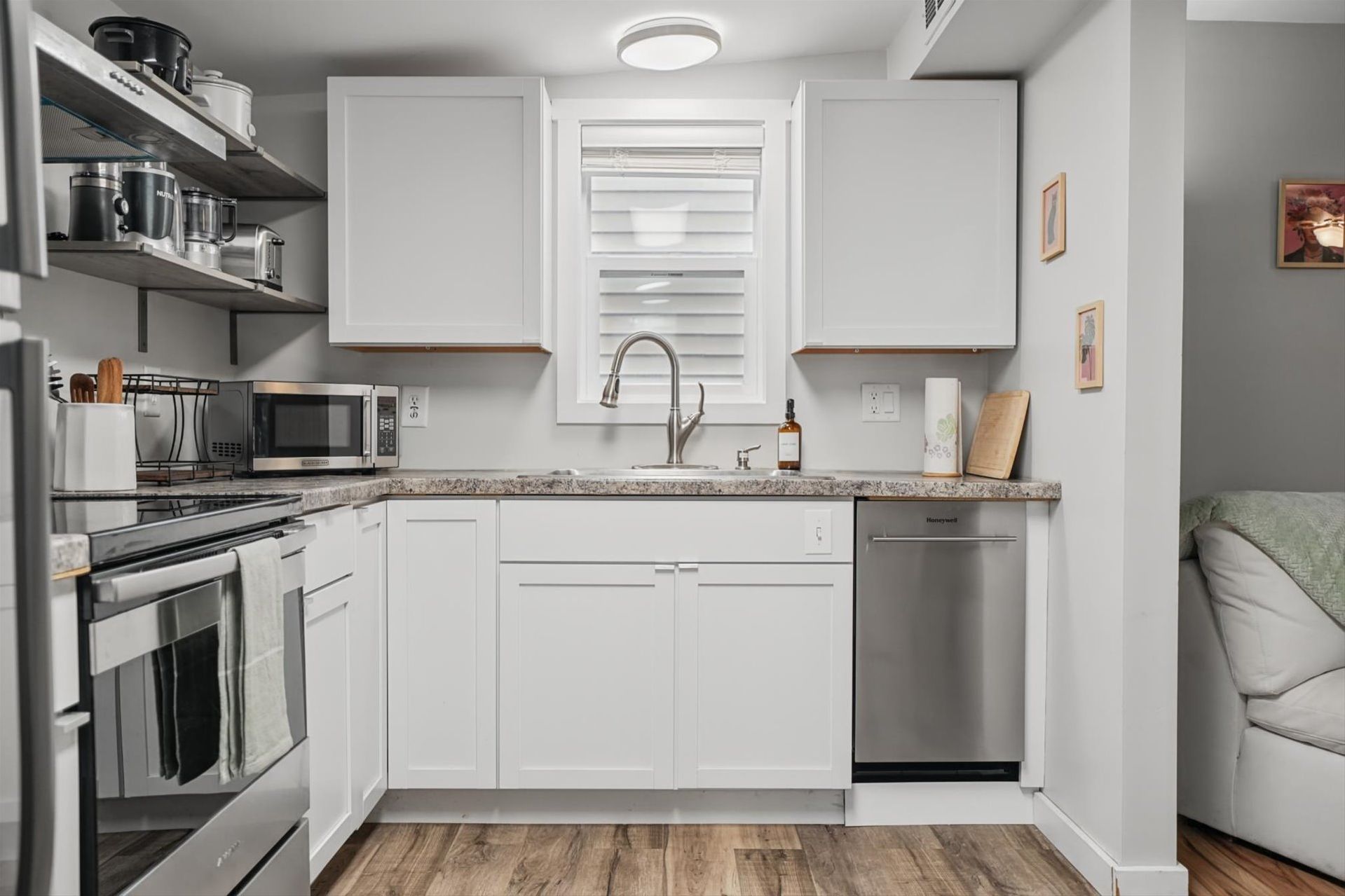 Bright, fully equipped kitchen with everything you need for your stay.