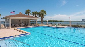 Pool - Sunrise Cove 201: Waterfront Condo on Siesta Key with Heated Lap Pool (Sarasota)