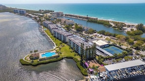 Exterior - Sunrise Cove 201: Waterfront Condo on Siesta Key with Heated Lap Pool (Sarasota)