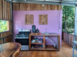Private kitchen - Super cute 2 bedroom home nestled in the orchards of Costa Rica (Rio Grande)