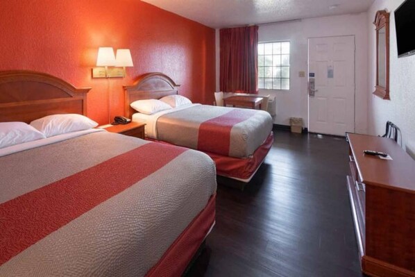 Unclassified image, 1 of 27, button - 2 Queen Beds | Smoking, Micfridge (MONTGOMERY)