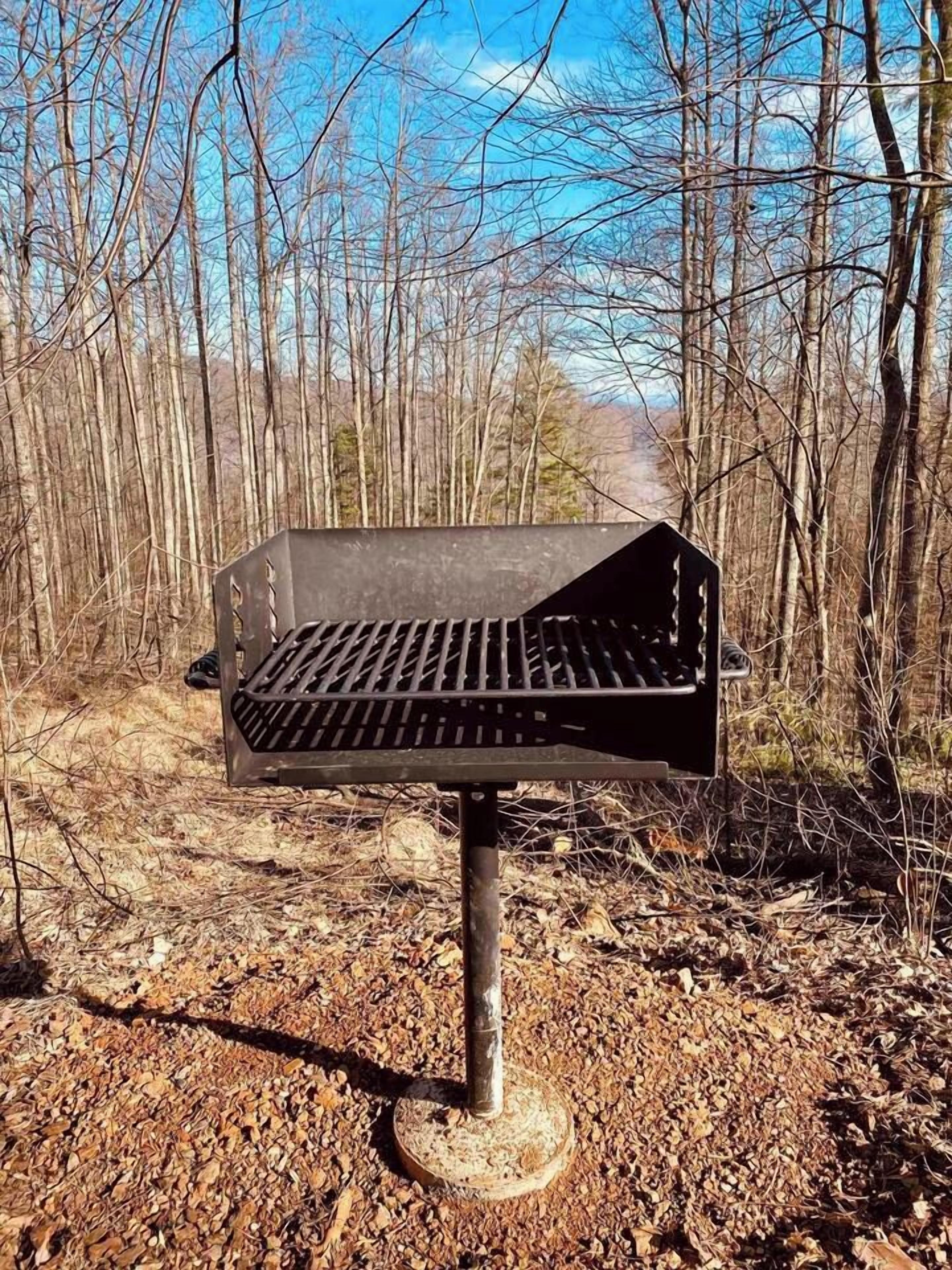 Charcoal grill with tools available for your use. Bring your own briquettes or order from the farm prior to your arrival. 