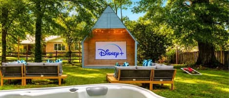 The Slide House - Theater - Hot Tub