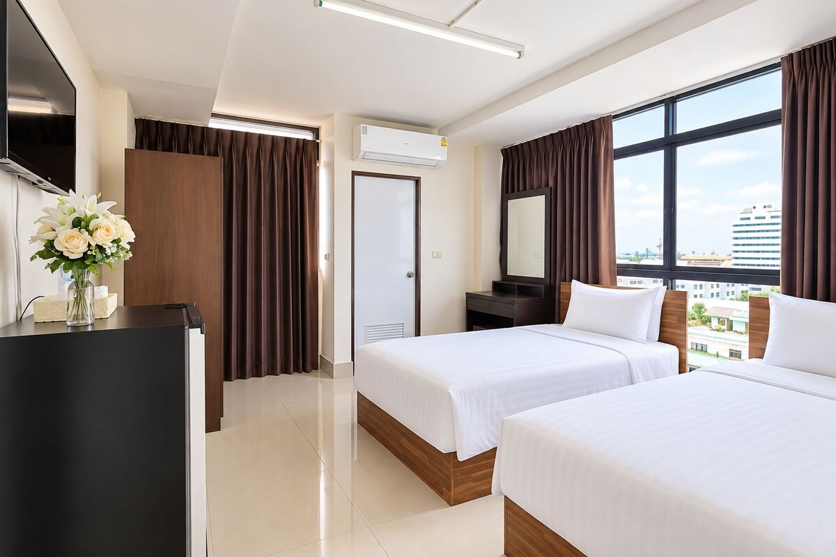 Chambre avec lits jumeaux | Wi-Fi gratuit