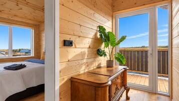 Sunlit Scandinavian Cabin Entryway
