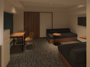 Living area - KOKO HOTEL Residence Asakusa Nitenmon (Hanakawato, Taito-ku)