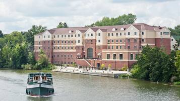 Boat on the Genesee River near the property