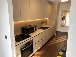A modern kitchen with integrated appliances, a built-in oven, and a sink. - Villa Casa Veritas - Four Bedroom Villa, Sleeps 8 (Sveti Ivan)