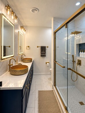 Bathroom - Epic Center Escape-Great Location + Luxury + Games + Private Backyard + Hot Tub (Grand Prairie)