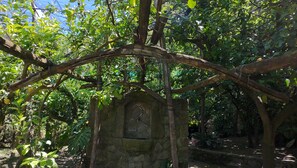 A stone structure surrounded by lush greenery and trees. - Limoneto - Combo by Espresso Rentals (Massa Lubrense)