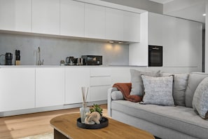 Kitchen - Panoramic 2-Bed Apartment Near South Melbourne (South Melbourne)