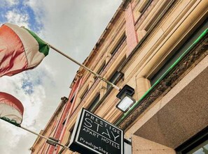 A sign for Prestige Stay Apartments. - Mathew Street CITY - City 1 BDR apt sleeps 6 (Merseyside)