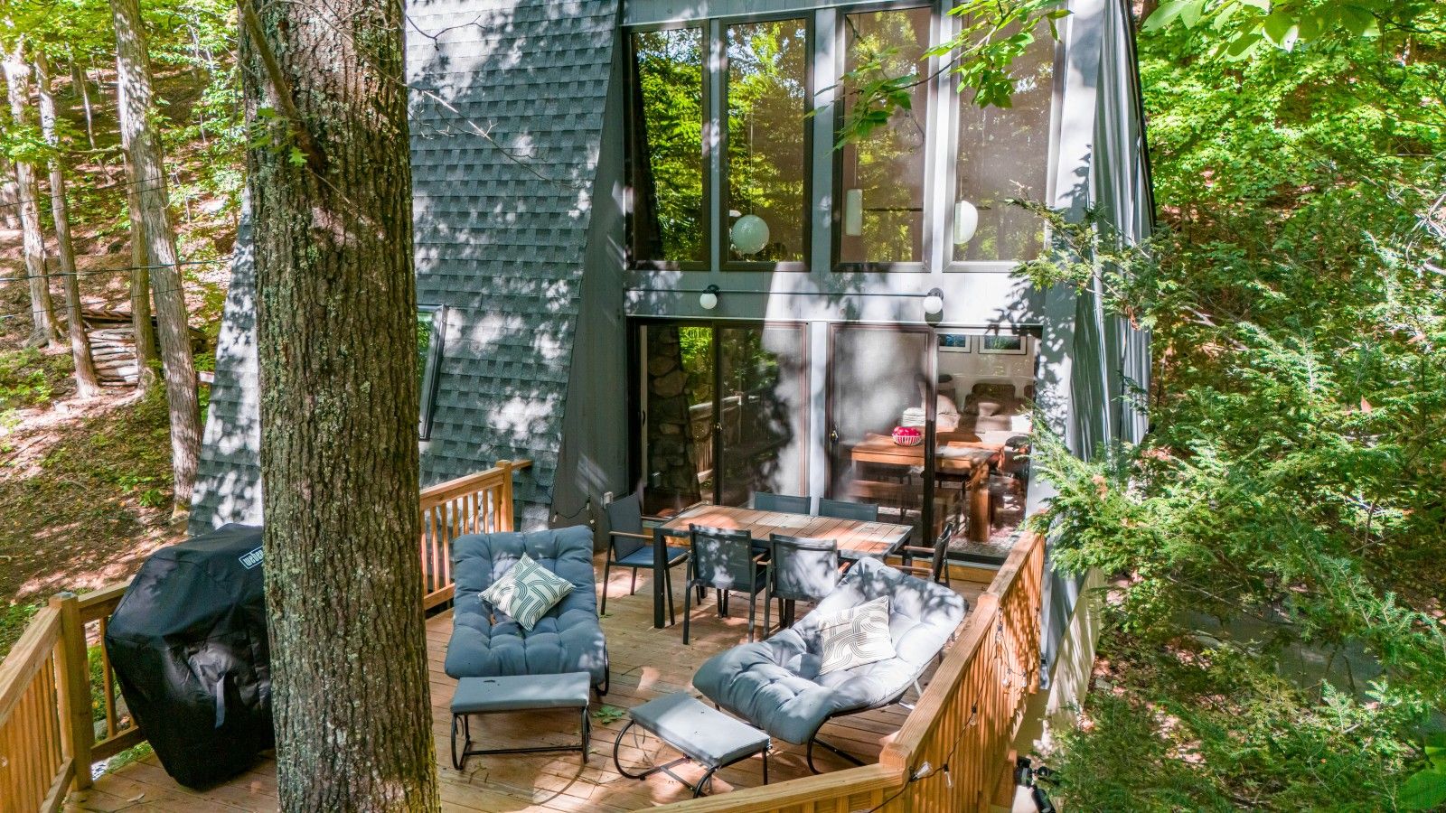 Beautiful drone view of the deck