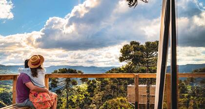 Cabana em Urubici com Banheira e Vista para Serra