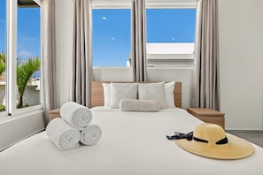 Ultra-comfortable bed - Brand New 3BR Villa | Pool, BBQ & Lighthouse View (Noord)