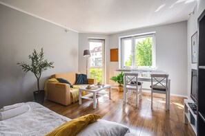 Living area - Jasny Apartament blisko Starego Browaru (Poznań)