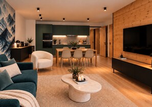 Living area - Luxury apartment at piste side - 6 guests (Les Deux Alpes)