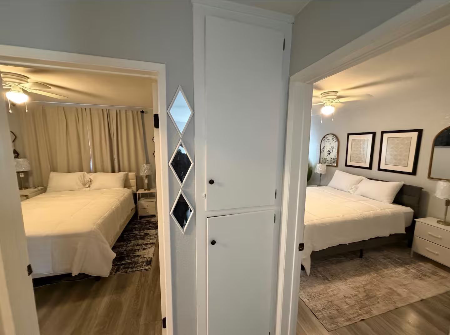 A combination of bedrooms 1 and 2