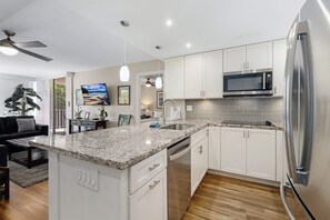 The floor plan keeps connection in mind, while the decor sets the tone. - Haleakala Shores A206 by Gather - Remodeled Condo Across from Kamaole Beach III (Kihei)