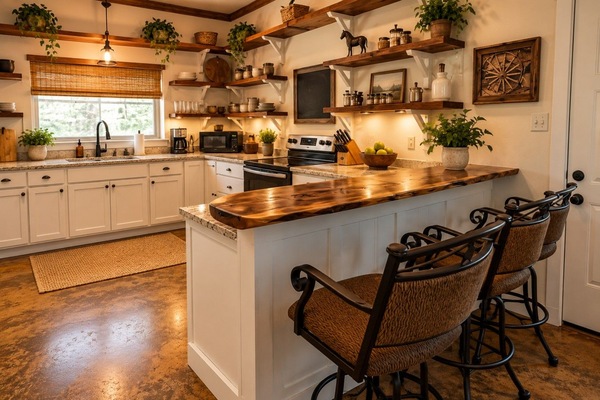 Kitchen breakfast bar with seating