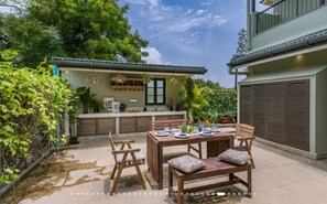 Outdoor dining - French Villa with Private Pool (Awas)