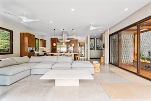 Living area - 4-bedroom Villa in Sayulita. Private pool, jacuzzi, fire pits & jungle views. (Sayulita)