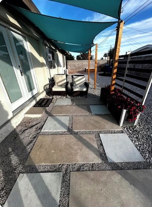 Terrace/patio - Fantastic 1-bedroom studio with AC in lively Las Vegas (Las Vegas)