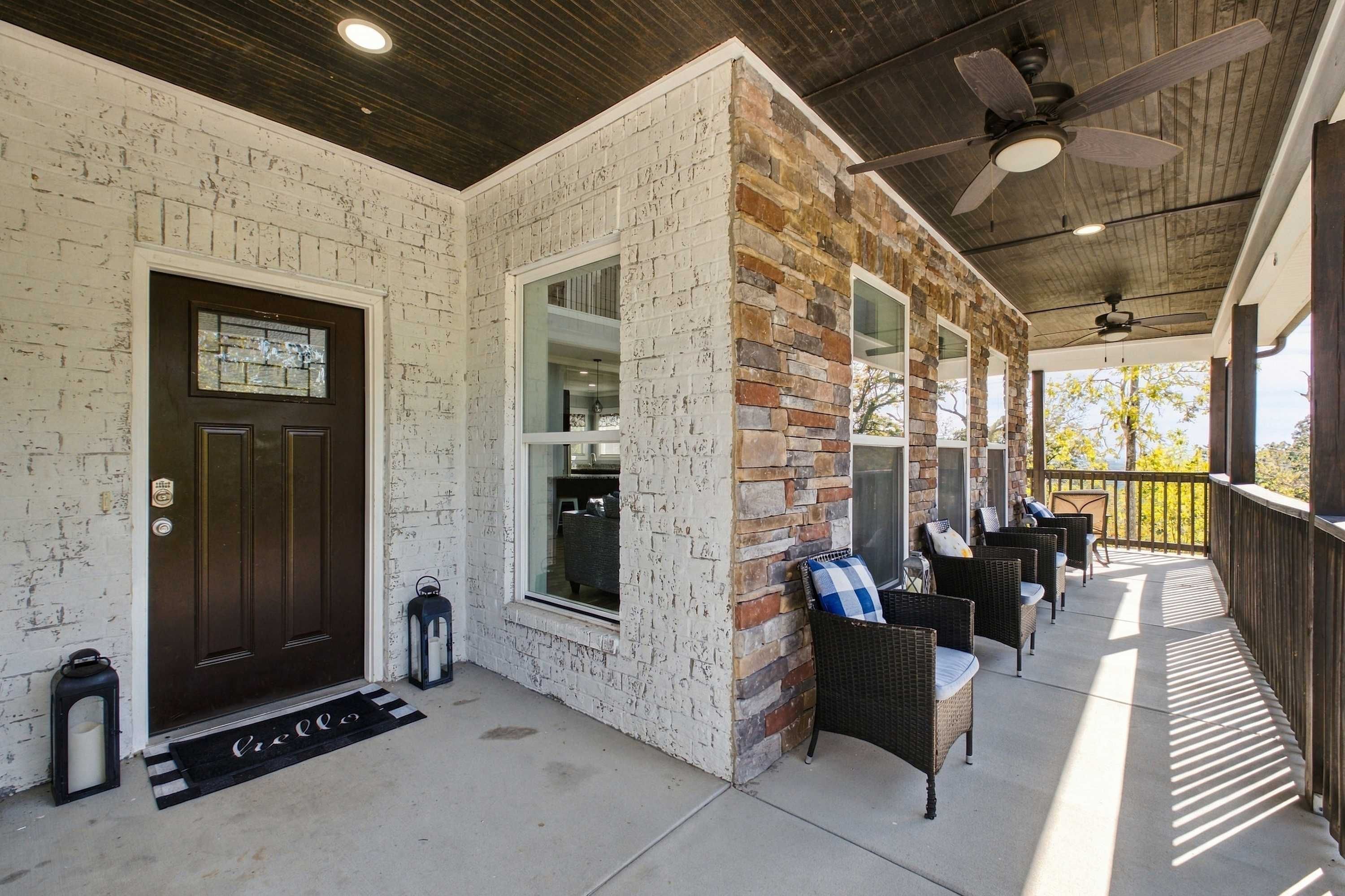 Listen to the sounds of nature while relaxing on the porch.