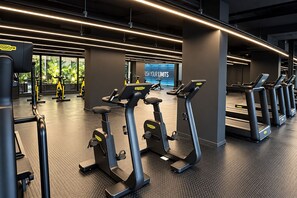 A gym with multiple treadmills and exercise equipment. - Apartment with Premium Amenities in Palermo Quo Zapata I Pools & Gym (Buenos Aires)