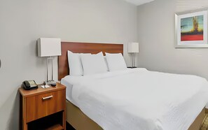 Recharge in a serene king bed with soft, warm lighting. - Pittsburgh Area Retreat | King Suite, Sleeper Sofa & Full Kitchen (Cranberry Township)
