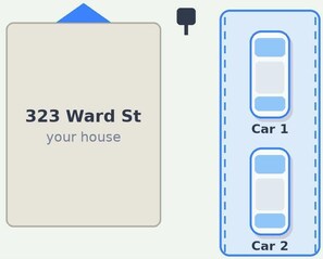 A house labeled '323 Ward St' with two cars parked outside. - Queen Anne Home, Space Needle Walk + Parking (Seattle)