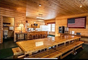 Dining - Glamping Cabin 7 | Queen Bed, Trailside, Pets OK (Bessemer Township)