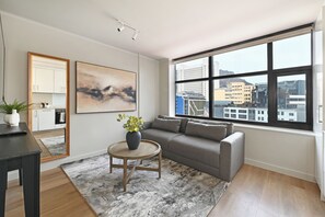 Living area - Designer Studio with Table Mountain Views at The Tokyo, Cape Town (Cape Town)