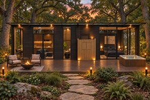 nimbus exterior - Private 1BR Mountain Cabin with Hot Tub & Views (Menlo)