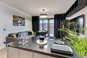 Living area - Scala City Center Apartments & Studios (Gdańsk)