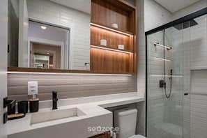 Bathroom - Apt. w/ BBQ & City View Tao0203 (Florianópolis)